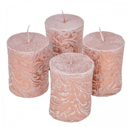Kőhatású indás henger 55x80mm rosegold 4db/csom (db ár)
