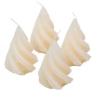 Kontúrozott csavart kúp gyertya 88x115mm ivory 4db/csom (db ár)