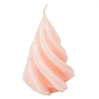 Kontúrozott csavart kúp gyertya 88x115mm púder 4db/csom (db ár)