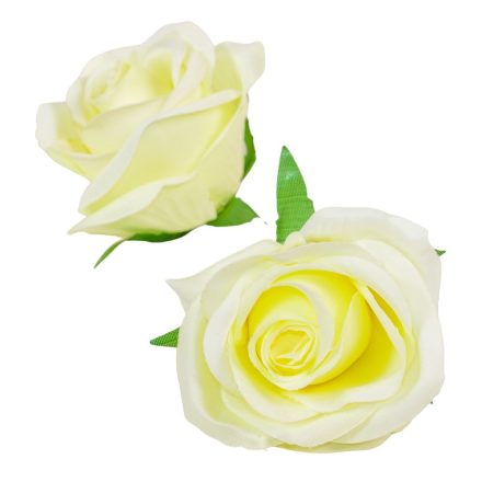 Rózsa virágfej krém D7cm 12db/csom