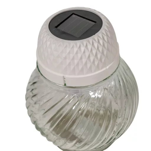 Napelemes üveg mécses 18 cm 6db/#
