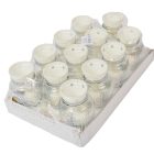 Szögletes kis csepp üvegmécses fehér 30gr 16,5cm 12db/#