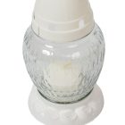 Szögletes kis csepp üvegmécses fehér 30gr 16,5cm 12db/#