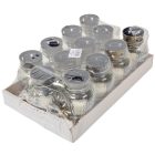 Szögletes kis csepp üvegmécses arany 30gr 16,5cm 12db/#