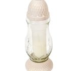 Nagy domború üvegmécses  fehér 80gr 28cm 6db/#