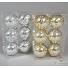 Antik műanyag gömb 6cm 6db-os 