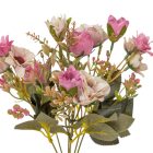 Rózsa, margaréta csokor 13v. krém,sárga M29cm 36db/#