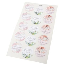   Matrica Anyák napi kerek matrica Mama pasztell 42mm 15db/lap