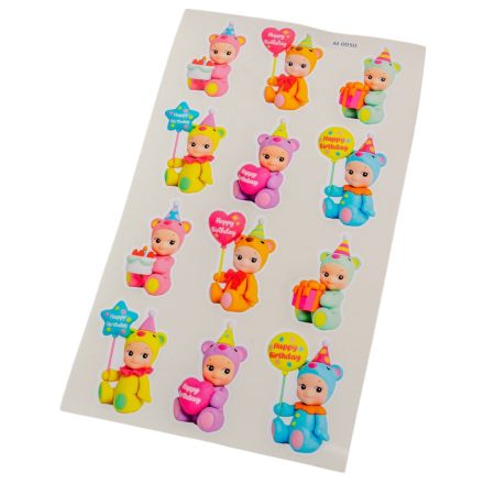 Matrica - Sonny angel - Happy birthday 5,5cm 12db/lap
