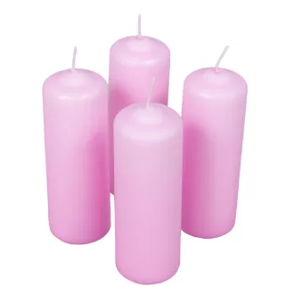   Mártott henger gyertya 40x120 mm ciklámen 4db/csom (db ár)