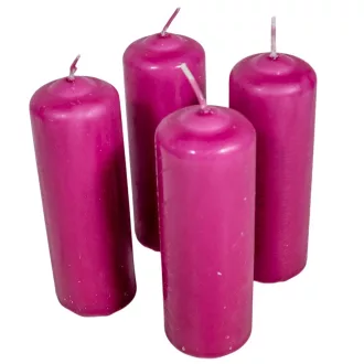 Mártott henger gyertya 40x120 mm Magenta 4db/csom (db ár)