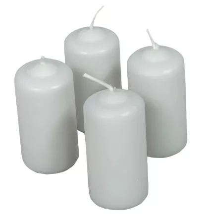 Mártott henger gyertya 40x80 mm világosszürke 4db/csom (db ár)