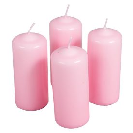   Mártott henger gyertya 50x120 mm rózsaszín 4db/csom (db ár)