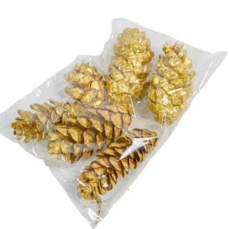 Strobus toboz arany 10-18cm 6db-os