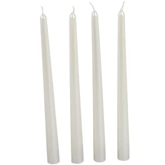Metál sziluett gyertya 310 mm fehér 4db/csom (db ár)