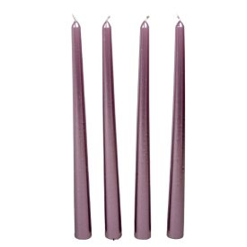   Metál sziluett gyertya 310 mm halvány lila 4db/csom (db ár)