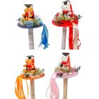 Ballagói csokor ballagó maci figurával 35cm