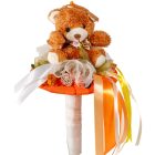 Ballagói csokor maci figurával 35cm