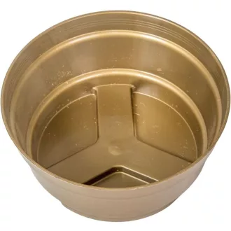 Műanyag tál Y aljú arany D15cm M6,5cm
