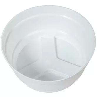 Műanyag tál Y aljú fehér D15cm M6,5cm