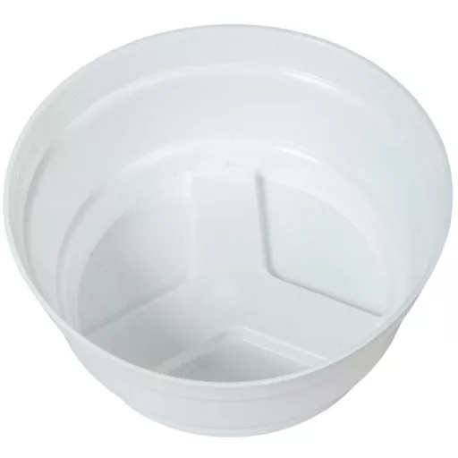 Műanyag tál Y aljú fehér D15cm M6,5cm
