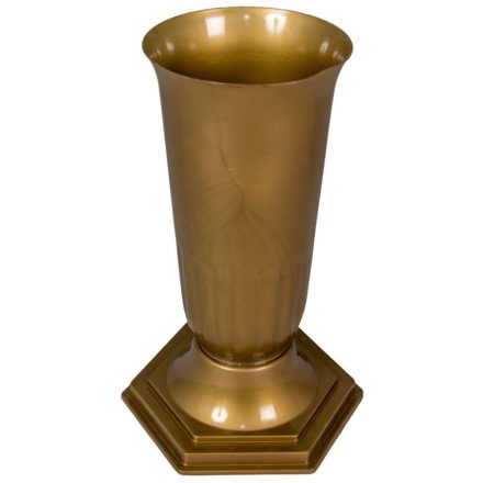 Műanyag talpas váza arany D15cm M34cm