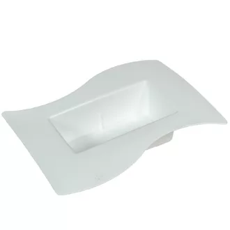 Műanyag tál fehér Szafari M5x24X12cm