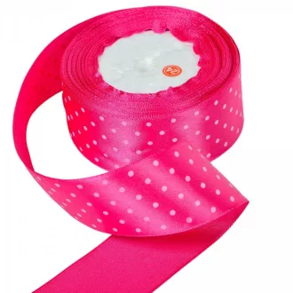 Textil szalag pöttyös sötétrózsaszín 38mmx22m