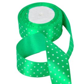 Textil szalag pöttyös sötétzöld 38mmx22m