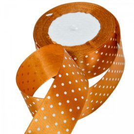 Textil szalag pöttyös világosbarna 38mm x22m