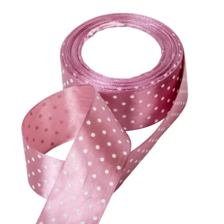 Textil szalag pöttyös világosmályva 38mmx22m