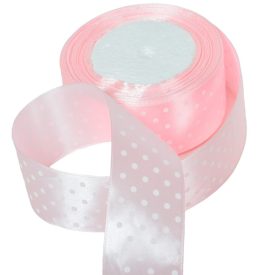 Textil szalag pöttyös világosrózsaszín 38mmx22m