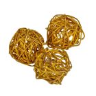 Vesszőlabda 4cm metál arany 12db-os