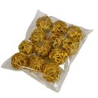 Vesszőlabda 4cm metál arany 12db-os