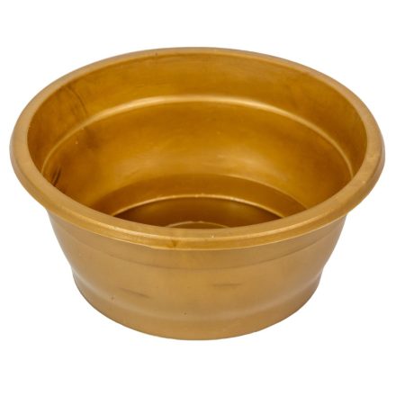 Műanyag peremes tál arany D16cm M6,5cm