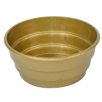 Műanyag nagy tál kerek arany D20cm M8,5cm