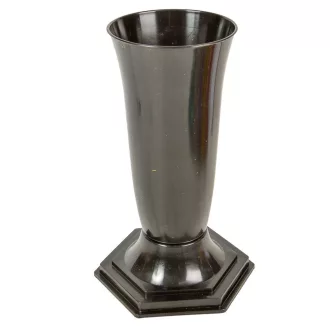 Műanyag talpas  váza grafit D15cm M34cm 