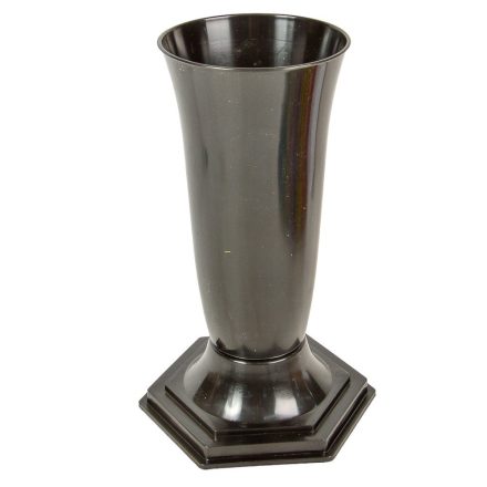 Műanyag talpas  váza grafit D15cm M34cm 
