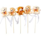 Pálcás plüss maci nyakkendővel 5db/ csom