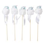 Pálcás plüss unikornis szőrös  5db/csom