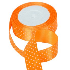 Textil szalag pöttyös sötétnarancs 25mmx22m