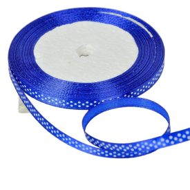 Textil szalag pöttyös sötétkék 6mmx22m