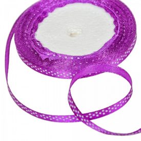 Textil szalag pöttyös sötétlila 6mmx22m