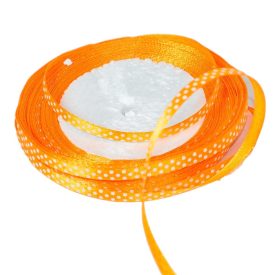 Textil szalag pöttyös sötétnarancs 6mmx22m