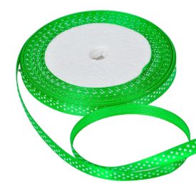 Textil szalag pöttyös sötétzöld 6mmx22m