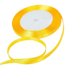 Textil szalag pöttyös világosnarancs 6mmx22m