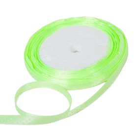 Textil szalag pöttyös világoszöld 6mmx22m