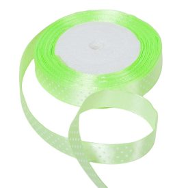 Textil szalag pöttyös világoszöld 15mmx22m