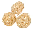 Vesszőlabda 4cm fehéritett 16db-os