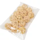 Vesszőlabda 4cm fehéritett 16db-os